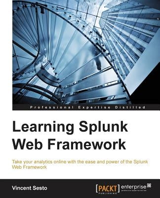 Paperback of Learning Splunk Web Framework by Packt Publishing, showing the book cover with title and design elements.