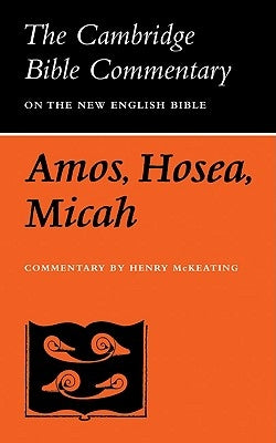 Paperback book titled "The Books of Amos, Hosea, Micah" by Cambridge University Press, showing the front cover.