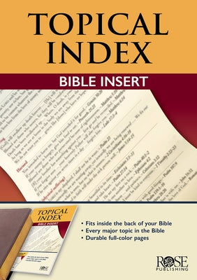 Book: Topical Bible Index Insert Paperback Rose Publishing (CA)