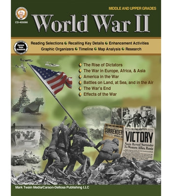 World War II Workbook, Grades 6 - 12 Paperback Mark Twain Media