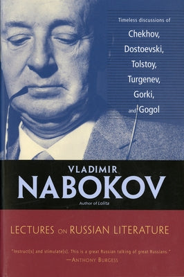 Paperback of Lectures on Russian Literature by Mariner Books, featuring a close-up view of the book cover with text and design elements.