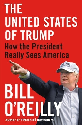 Paperback book titled "The United States of Trump" by St. Martin's Griffin, featuring a cover image with political themes.