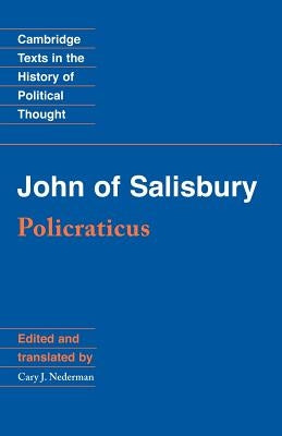 Paperback copy of John of Salisbury's Policraticus published by Cambridge University Press, showing the book cover with title and publisher logo.