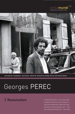 I Remember Paperback Verba Mundi