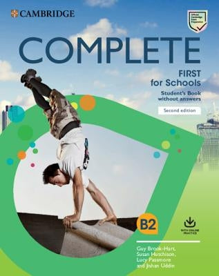 Cambridge University Press Complete First for Schools Student's Book paperback with online practice, featuring colorful cover and educational content