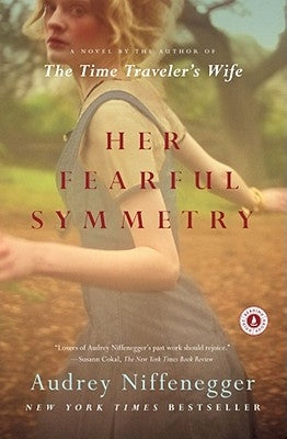 Cover image of "Her Fearful Symmetry" novel by Scribner Book Company, featuring a dark, artistic book cover design.
