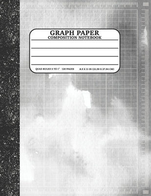 Graph Paper Composition Notebook: Math and Science Lover Graph Paper Cover Watercolor Silver (Quad Ruled 5 squares per inch, 120 pages) Birthday Gifts Paperback Independently Published