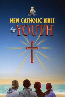 Catholic Book Publishing youth Bible with colorful cover, featuring open pages displaying scripture and illustrations for young readers.