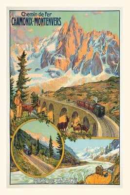 Vintage Journal Chamonix, France Travel Poster Paperback Found Image Press