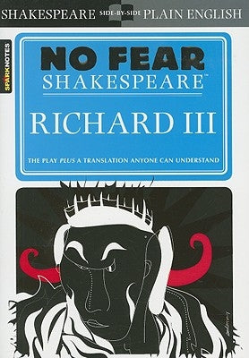 Paperback of Richard III from No Fear Shakespeare, Volume 15 by Sparknotes, featuring the book cover with title and author details.