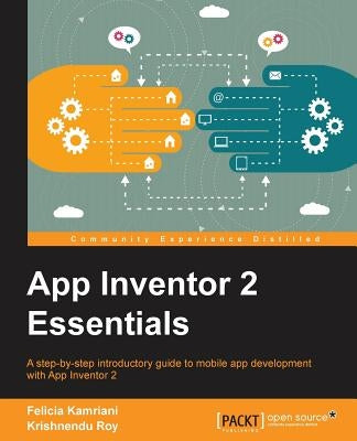 Paperback of App Inventor 2 Essentials by Packt Publishing, with cover featuring colorful app development illustrations.