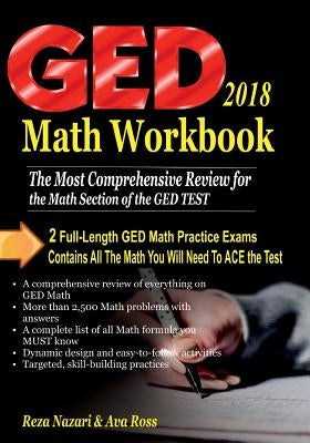 GED Math Workbook 2018: The Most Comprehensive Review for the Math Section of the GED TEST Paperback Createspace Independent Publishing Platform