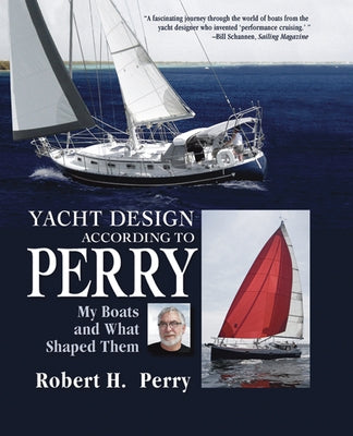 Paperback book titled "Yacht Design According to Perry" by International Marine Publishing, showing a cover with nautical illustrations.