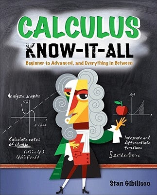 Paperback calculus book titled "Calculus Know-It-All" by McGraw Hill Tab, featuring a cover with mathematical graphs and equations.