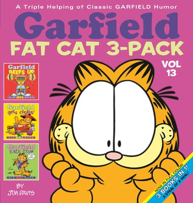 Paperback Garfield Fat Cat 3-Pack by Ballantine Books featuring three classic Garfield comic book covers with humorous cat illustrations.