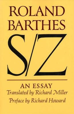 S/Z: An Essay Hill & Wang