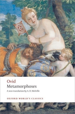 Paperback of Metamorphoses published by Oxford University Press, USA, featuring classic Latin poetry with ancient Roman artwork.