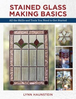 Paperback book titled "Stained Glass Making Basics" showing tools and materials for beginners in stained glass craft.