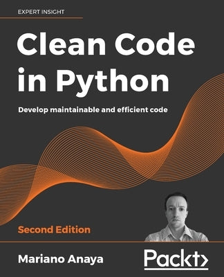 Paperback copy of "Clean Code in Python, Second Edition" by Packt Publishing, featuring a clean cover design.