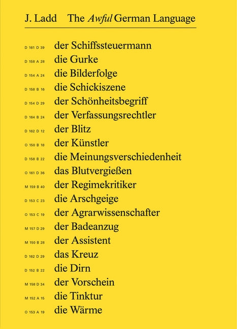 Jeffrey Ladd: The Awful German Language Paperback Spector Books
