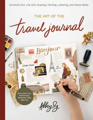 Paperback art journal by Quarry Books featuring drawing, painting, lettering, and mixed media for documenting travel adventures.