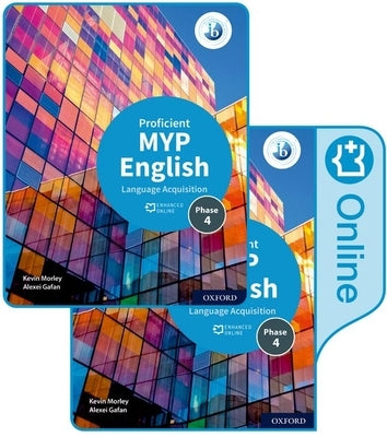 Oxford IB MYP English Language Acquisition paperback book and online course set, featuring printed materials and digital components.