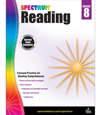 Spectrum Reading Workbook, Grade 8 Paperback Spectrum