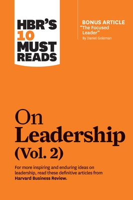 Paperback of HBR's 10 Must Reads on Leadership, Vol. 2 by Harvard Business Review Press, featuring a cover with bold text and publication details.