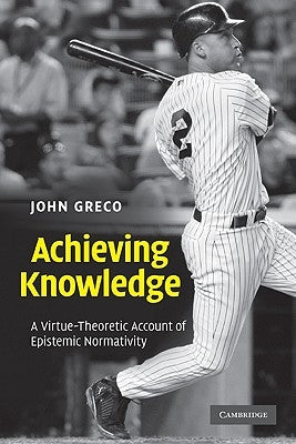 Paperback book titled "Achieving Knowledge" published by Cambridge University Press, showing the cover with text and design elements.