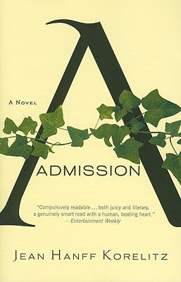 Book titled "Admission" by Grand Central Publishing, with a cover featuring abstract artwork and title text.