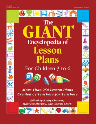 Paperback of The Giant Encyclopedia of Lesson Plans by Gryphon House, showing colorful cover with educational illustrations.
