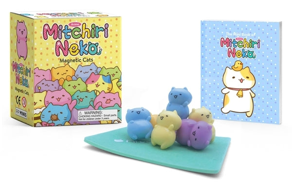 Paperback Mitchiri Neko: Magnetic Cats book by Rp Minis featuring colorful illustrated cats on the cover.