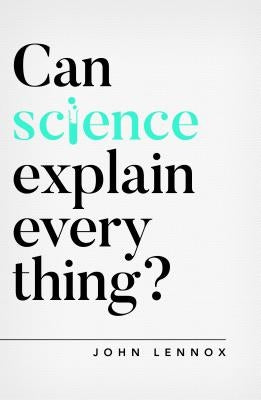 Close-up of the book "Can Science Explain Everything?" by Good Book Co, showing the cover with scientific illustrations and title.