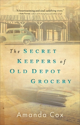 Paperback of The Secret Keepers of Old Depot Grocery by Fleming H. Revell Company with cover illustration featuring vintage grocery store scene.