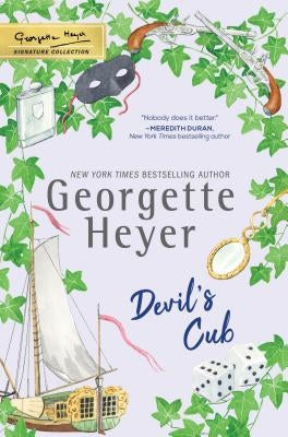Cover of the novel Devil's Cub by Sourcebooks Casablanca featuring a vintage-style illustration and elegant typography.