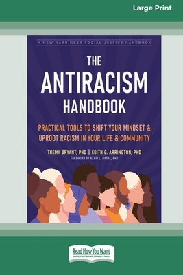 Large print paperback of The Antiracism Handbook by ReadHowYouWant, featuring a cover with bold title and colorful design.