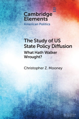 Paperback book titled "The Study of Us State Policy Diffusion" by Cambridge University Press, featuring a cover design with academic imagery.