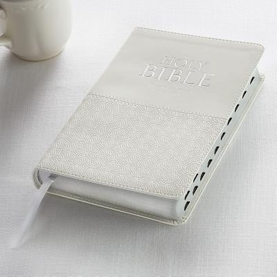 KJV Standard Size Thumb Index Edition: White Imitation Leather Christian Art Gifts Inc