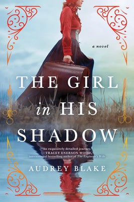 Paperback copy of The Girl in His Shadow novel by Sourcebooks Landmark, featuring a cover with mysterious and evocative artwork.