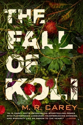 Paperback copy of The Fall of Koli novel by Orbit, featuring the book's cover with dark and atmospheric artwork.