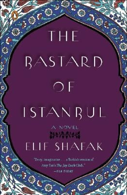 Paperback copy of "The Bastard of Istanbul" by Penguin Books, showing the front cover with vibrant artwork.