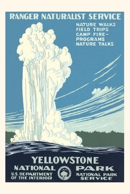 Vintage Journal Yellowstone National Park Travel Poster, Old Faithful Paperback Found Image Press