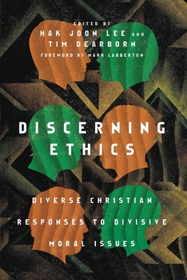 Paperback book titled "Discerning Ethics" by IVP Academic, featuring a cover with religious and moral themes on a neutral background.