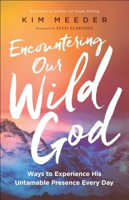 Book cover for "Encountering Our Wild God" by Chosen Books, featuring a mystical landscape with a shining divine presence.