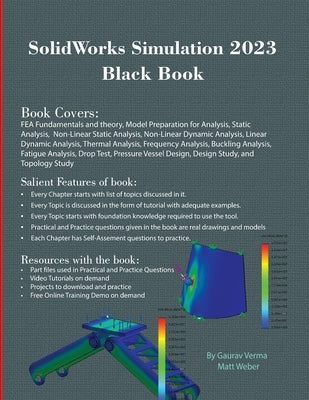 SolidWorks Simulation 2023 Black Book Paperback Cadcamcae Works