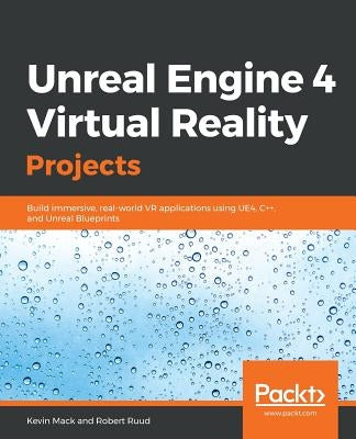 Paperback book titled "Unreal Engine 4 Virtual Reality Projects" by Packt Publishing, featuring a cover design with gaming and VR elements.