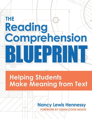 Paperback book titled "The Reading Comprehension Blueprint" by Brookes Publishing Company, focusing on helping students understand texts.
