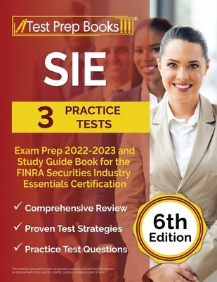 Paperback SIE Exam Prep 2022-2023 study guide by Test Prep Books with practice tests and key concept summaries.