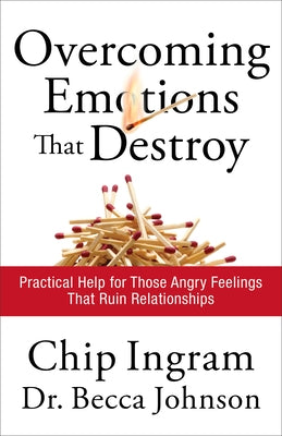 Cover image of "Overcoming Emotions That Destroy" by Baker Books, showing a person holding a book about managing anger and relationships.
