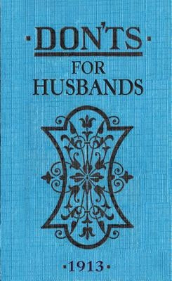 A novelty book titled "Don'ts for Husbands" by A&C Black, featuring humorous advice on a colorful cover.